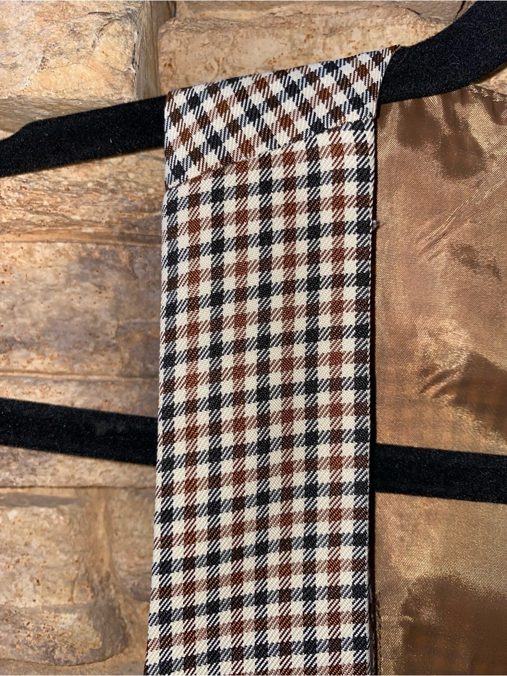 Grace Karin Plaid Vest Women’s Size Medium Brown Check Tailored - Picture 3 of 13